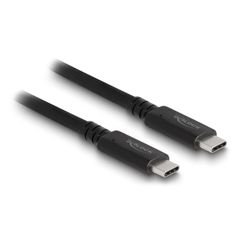 DeLOCK USB4 40 Gbps Coaxial Cable 1.2 m USB PD 3.1 Extended Power Range 240 W
