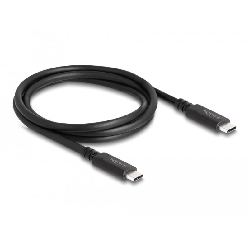 DeLOCK USB4 40 Gbps Coaxial Cable 1.2 m USB PD 3.1 Extended Power Range 240 W