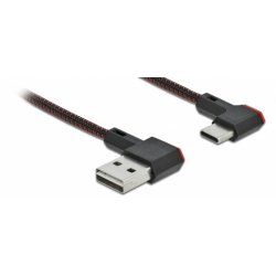 DeLOCK EASY-USB 2.0 Cable Type-A male to USB Type-C™ male angled left / right 0,5 m black