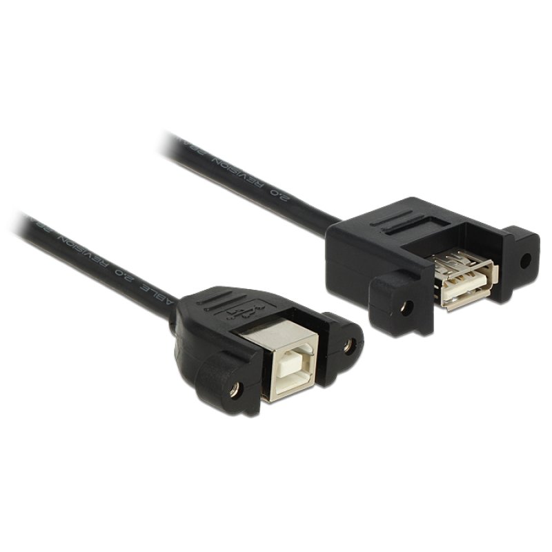 Delock Kabel USB 2.0 Typ-B Buchse zum Einbau USB 2.0 Typ-A Buchse zum Einbau 1 m