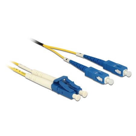 DeLOCK 1m LC-SC câble InfiniBand et à fibres optiques Jaune