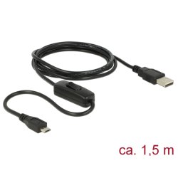 DeLOCK 84803 USB cable USB 2.0 1.5 m USB A Micro-USB B Black