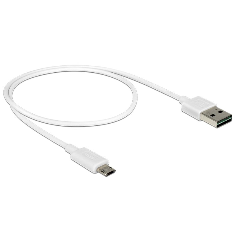 DeLOCK 84806 USB cable USB 2.0 0.5 m USB A Micro-USB B White