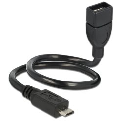 DeLOCK 83927 câble USB USB 2.0 0,35 m Micro-USB B USB A Noir