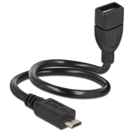 Delock Kabel USB 2.0 Micro-B Stecker USB 2.0 Typ-A Buchse OTG ShapeCable 0,35 m