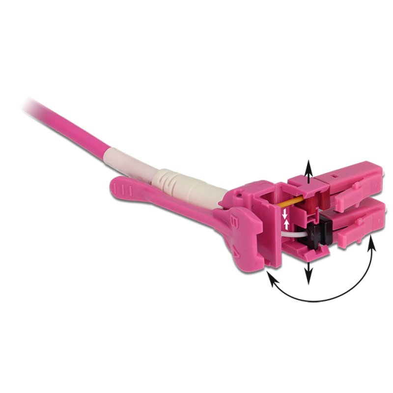 DeLOCK 85135 InfiniBand/fibre optic cable 5 m LC Pink