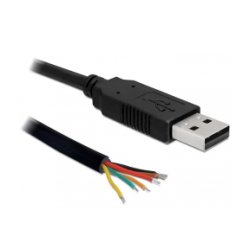 DeLOCK 83116 serial cable Black 1.8 m USB Type-A DB-9