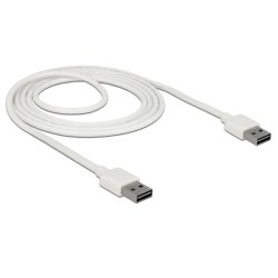 Delock Kabel EASY-USB 2.0 Typ-A Stecker EASY-USB 2.0 Typ-A Stecker 2 m weiß