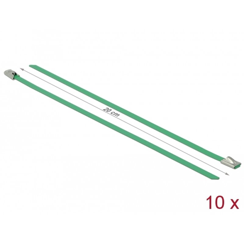 DeLOCK 18801 serre-câbles Acier Vert 10 pièce(s)