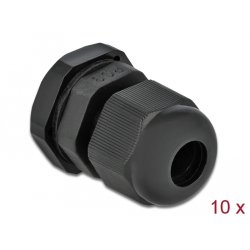 DeLOCK Cable Gland PG9 10 pieces black