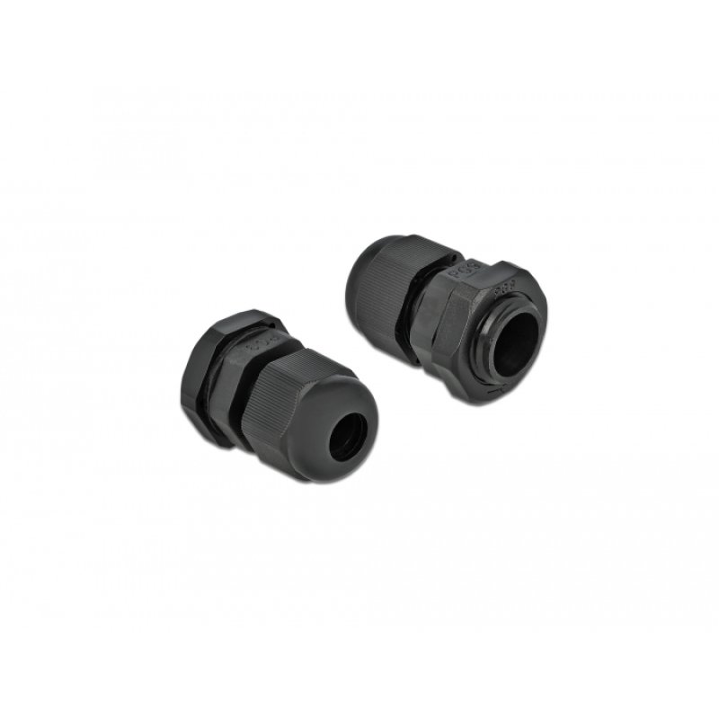 DeLOCK Cable Gland PG9 10 pieces black