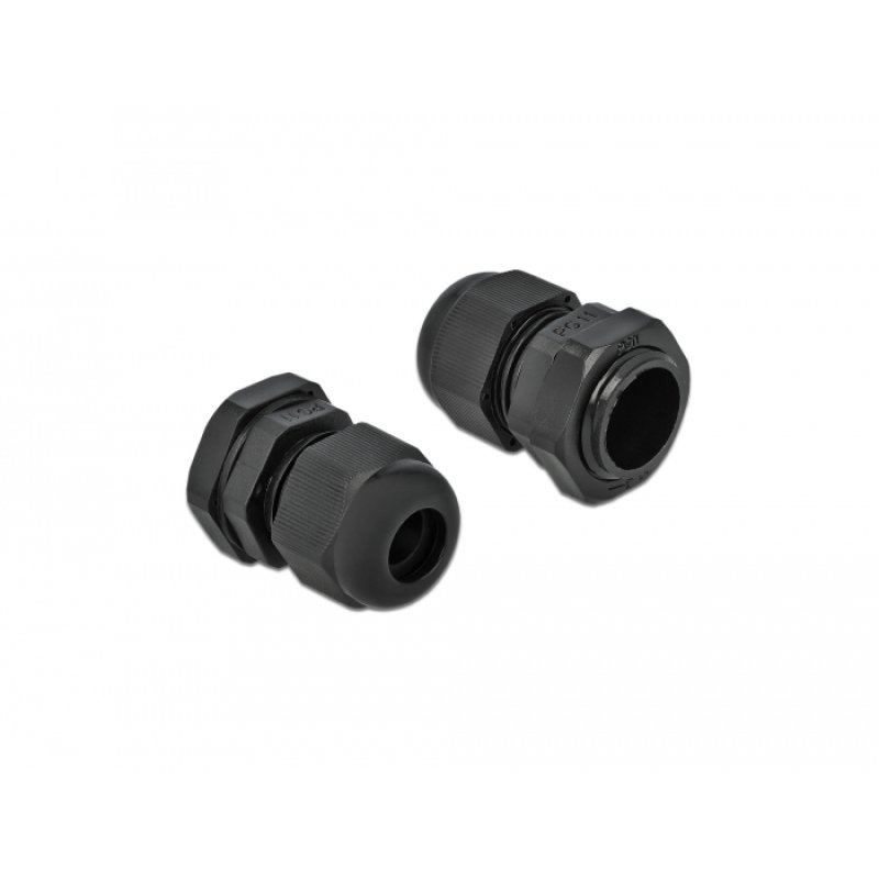 DeLOCK Cable Gland PG11 10 pieces black