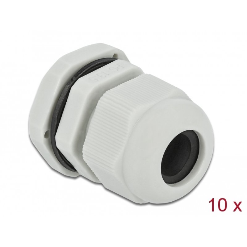 Delock Kabelverschraubung PG13,5 10 Stück grau