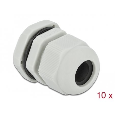 Delock Kabelverschraubung PG13,5 10 Stück grau