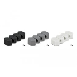 DeLOCK Cable Holder with 3 feed-throughs honeycomb Set 6 pieces