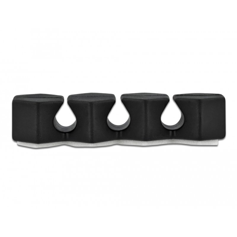 DeLOCK Cable Holder with 3 feed-throughs honeycomb Set 6 pieces