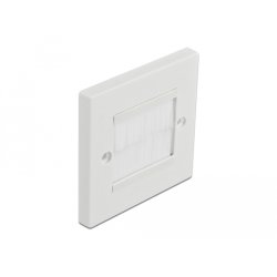 Delock Kabelmanagement Abdeckblende 86 x 86 mm mit weißen Bürstenstreifen