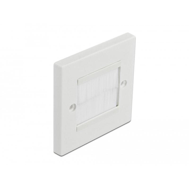 DeLOCK Cable Management Cover 86 x 86 mm with white Brush Strips