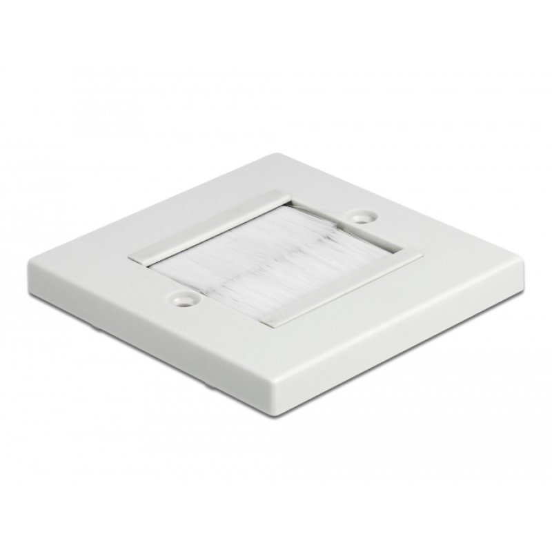 DeLOCK Cable Management Cover 86 x 86 mm with white Brush Strips