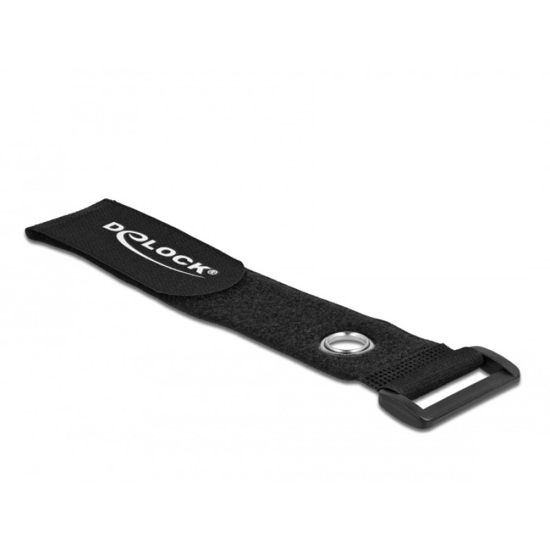 DeLOCK Serre-câbles à scratch avec boucle et œillet de fixation L 280 x l 38 mm, 3 pièces