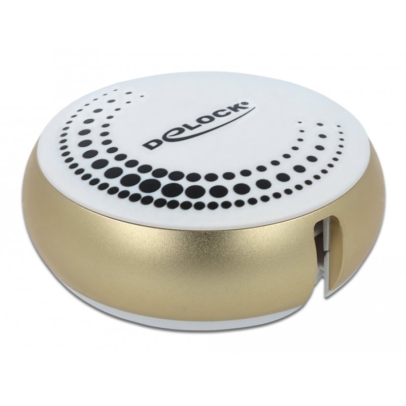 DeLOCK Câble rétractable USB 2 en 1 Type-A à Micro-B et Lightning blanc / doré