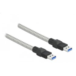 Delock USB 5 Gbps Kabel Typ-A Stecker zu Typ-A Stecker mit Metallmantel 2 m
