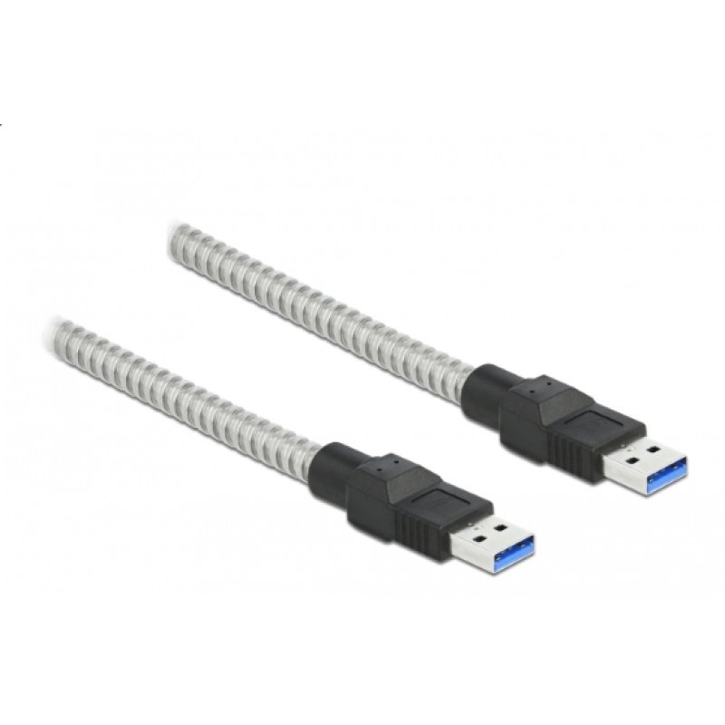 Delock USB 5 Gbps Kabel Typ-A Stecker zu Typ-A Stecker mit Metallmantel 2 m