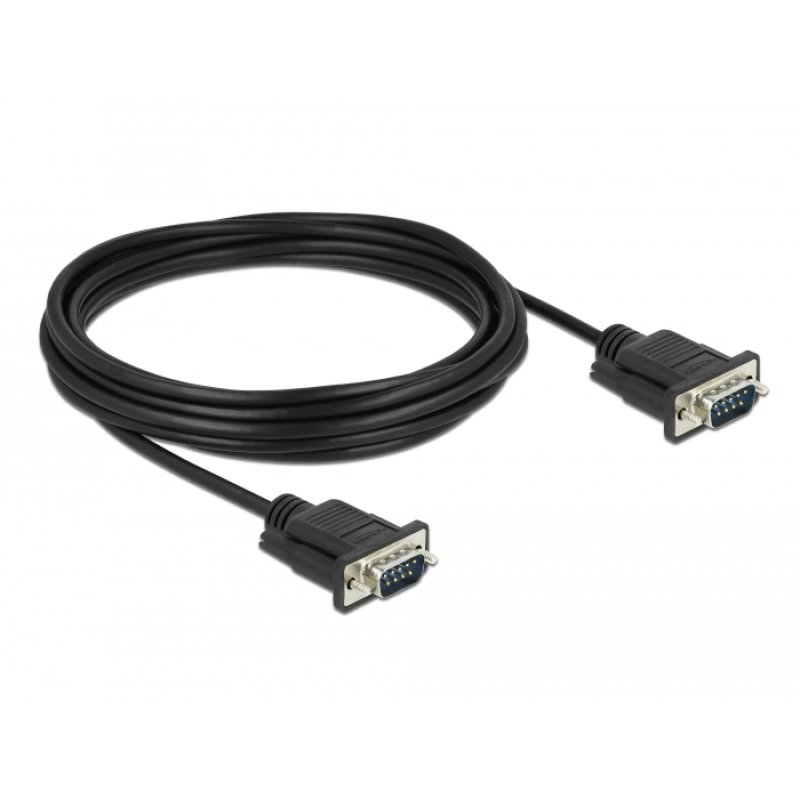 DeLOCK Serial Cable RS-232 D-Sub 9 male to male with narrow plug housing 5 m