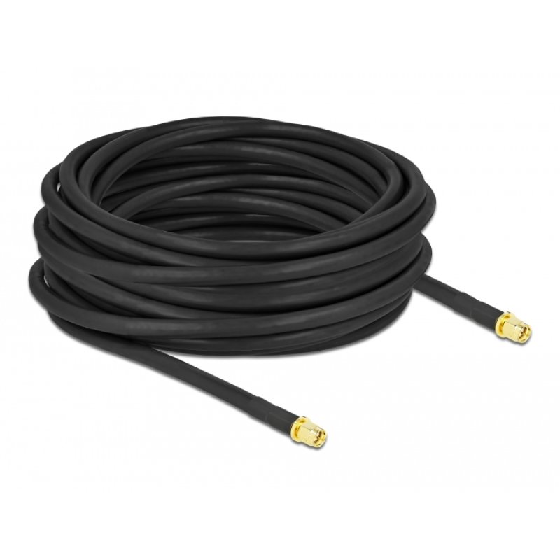 DeLOCK Antenna Cable SMA plug to SMA plug LMR/CFD300 10 m low loss