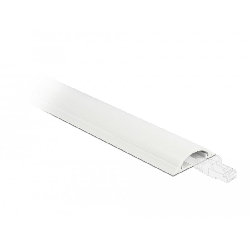 DeLOCK Cable Duct self-adhesive 70 x 20 mm - length 1 m white