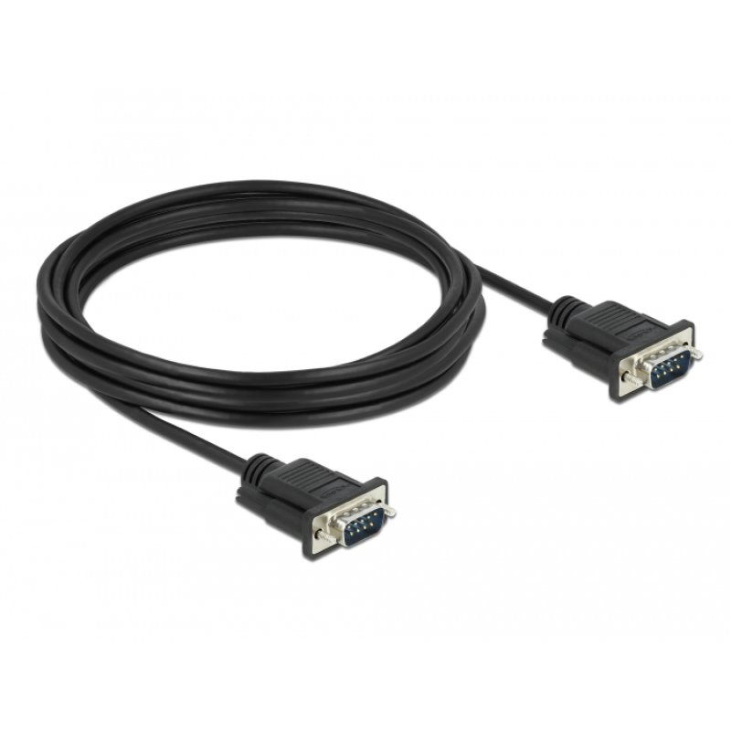 DeLOCK Serial Cable RS-232 D-Sub9 male to male with narrow plug housing 4 m
