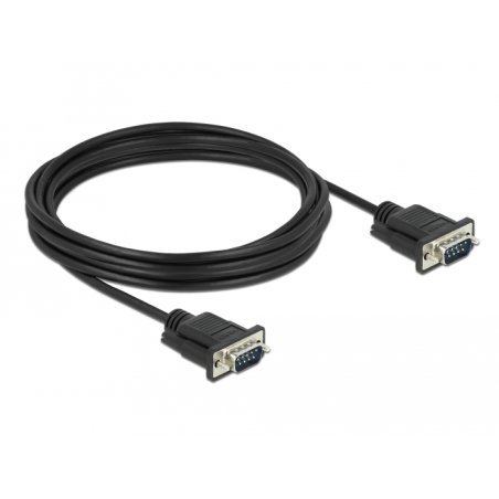 DeLOCK Serial Cable RS-232 D-Sub9 male to male with narrow plug housing 4 m