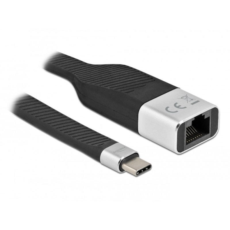 DeLOCK Câble plat FPC USB Type-C à Gigabit LAN 10/100/1000 Mbps 15 cm