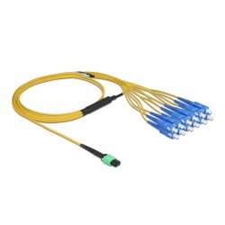 Delock LWL Kabel MPO Buchse zu 12 x SC Simplex Stecker, Singlemode, 9/125 µm, 2 m
