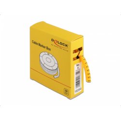 Delock Kabelmarker Box, Nr: 0, gelb, 500 Stück