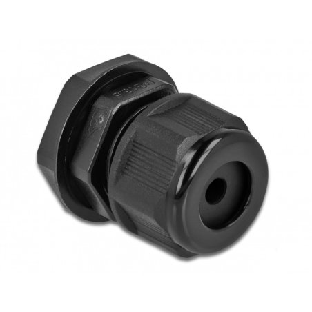 DeLOCK Presse-étoupe PG13,5 pour câble rond noir, 2 unités