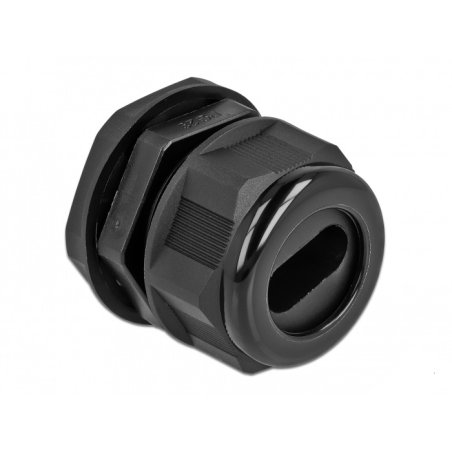 DeLOCK Presse-étoupe PG29 pour câble plat noir, 2 unités