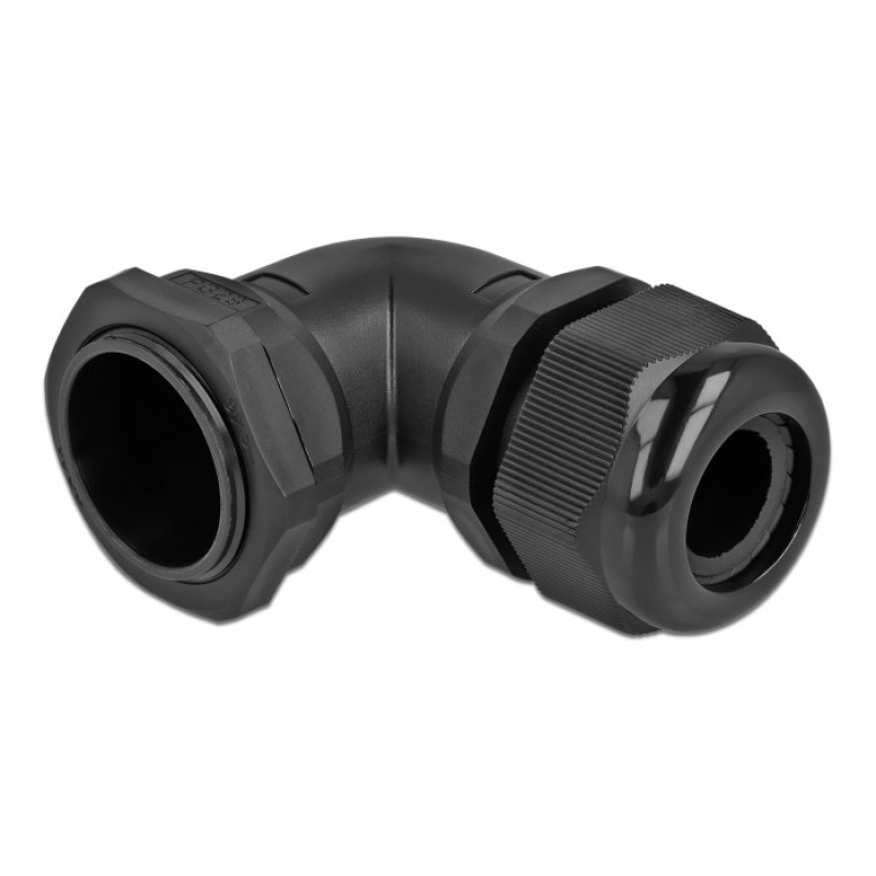DeLOCK Presse-étoupe PG29 angulé 90° noir