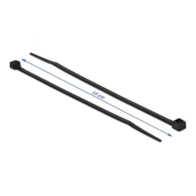 DeLOCK Cable tie cold resistant L 150 x W 3.6 mm black 100 pieces