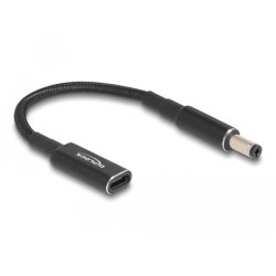 DeLOCK Adapter cable for Laptop Charging Cable USB Type-C female to 5.5 x 2.1 mm male 15 cm