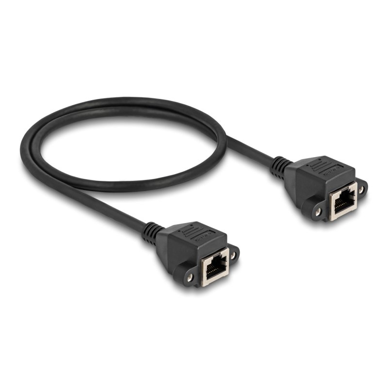 DeLOCK RJ50 Extension Cable female to female S/FTP 0.5 m black