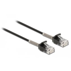 DeLOCK Cable RJ45 plug to RJ45 plug with bend protection Cat.6A 5 m black