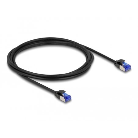 DeLOCK Câble RJ45 de réseau Cat.6A S/FTP mince, 2 m, noir