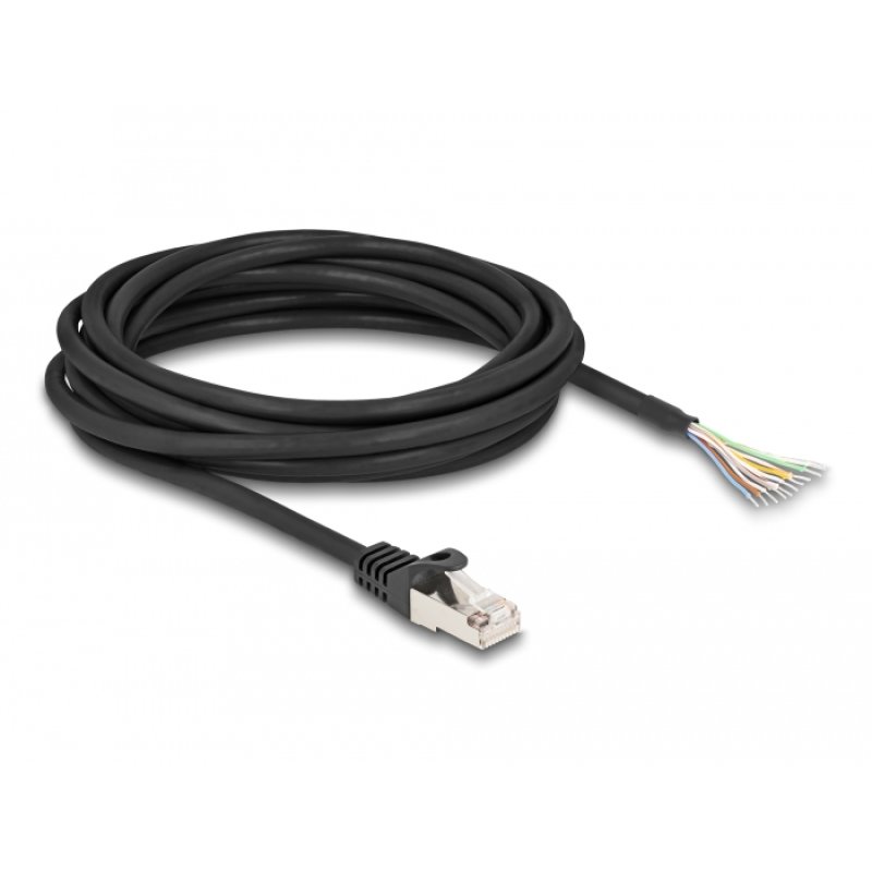 DeLOCK Cable RJ50 male to open wire ends S/FTP 5 m black