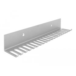 DeLOCK Cable holder 318 x 65 mm for wall mounting grey