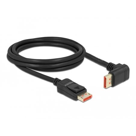 DeLOCK Câble DisplayPort mâle droit à mâle angulé de 90° vers le haut 8K 60 Hz 2 m