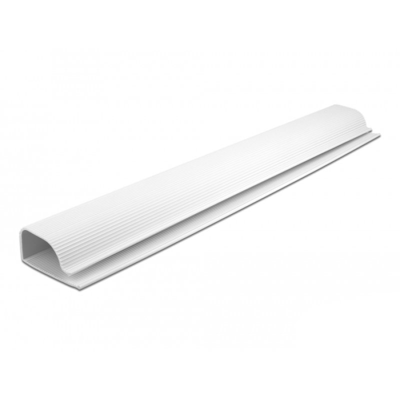 Delock Kabelkanal für Untertischmontage 63 x 28 mm - Länge 400 mm 2 Stück weiß