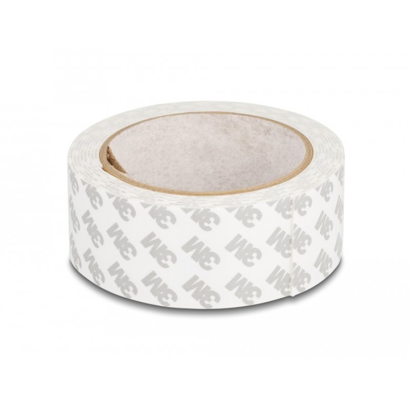 DeLOCK Conduite de câble pour montage sous table, 63 x 28 mm, longueur 400 mm, 2 unités, blanc