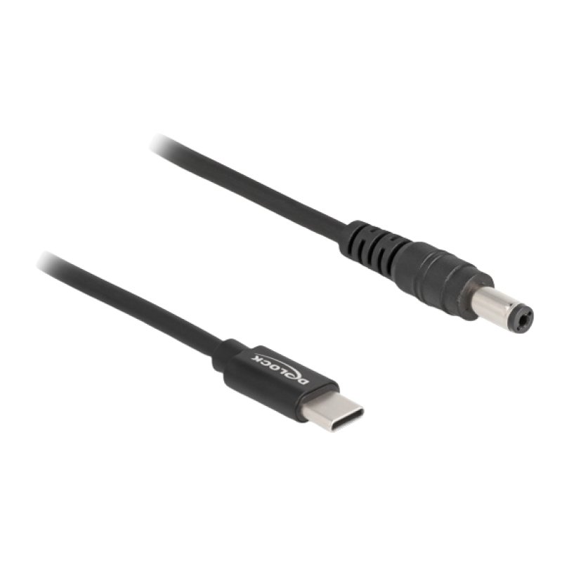 DeLOCK Laptop Charging Cable USB Type-C male to 5.5 x 2.1 mm male