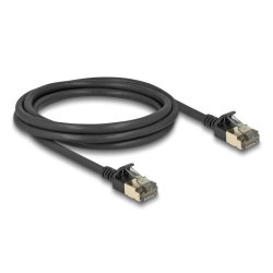 Delock RJ45 Netzwerkkabel Cat.8.1 F/FTP Slim Pro 2 m schwarz